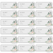 Delicate Bloom Blush Rose Guest Address Labels (Vorderseite)