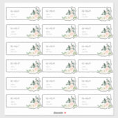 Delicate Bloom Blush Rose Guest Address Labels (Blatt)