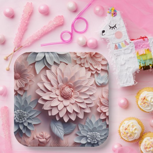 Delicate Bloom Pappteller (Party)