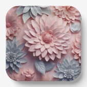 Delicate Bloom Pappteller (Vorderseite)