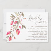 Delicate Bloom typografie Hochzeit Bridal Brunch Einladung (Vorderseite)