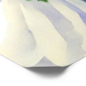 Delicate Blue, Bridal Cascading Bouquet 2, Poster (Ecke)