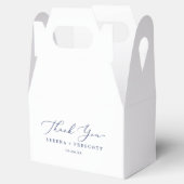 Delicate Blue Calligraphy Vielen Dank für Ihr Inte Geschenkschachtel (Geöffnet)