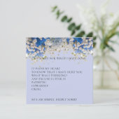 Delicate Blue Floral Entschuldigung Karte (Stehend Vorderseite)