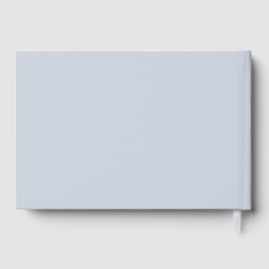 Delicate Blue Floral Wedding Gästebuch (Rückseite)