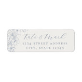 Delicate Blue Floral Wedding Return Address Labels (Vorne)