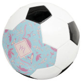 Delicate Blue Florals und Bows Fußball (Dreiviertel)