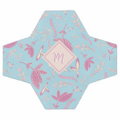 Delicate Blue Florals und Bows Fußball (Flach)