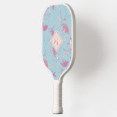 Delicate Blue Florals und Bows Pickleball Schläger (Links)