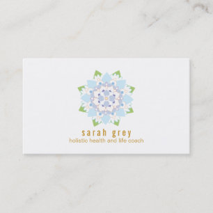 Delicate Blue Lotus Blume Business Card Visitenkarte