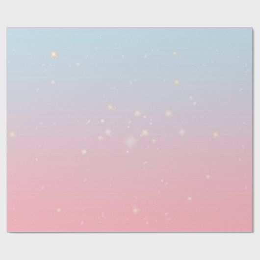 Delicate Blue Pink Bokeh Ästhetik Gradient Ombre Geschenkpapier (Flach)