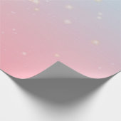 Delicate Blue Pink Bokeh Ästhetik Gradient Ombre Geschenkpapier (Ecke)
