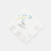 Delicate Blue Wildblume Brautparty Serviette (Ecke)