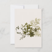 Delicate Boho Greenerity Wedding RSVP Karte (Rückseite)