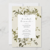 Delicate Boho Greenery Bridal Brunch Einladung (Vorderseite)