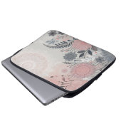 Delicate Boho Lace Pink Grey Laptop Tablet Sleeve (Vorne Knopf)