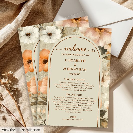 Delicate Boho Terracotta Beige Olive Sage Program Programm