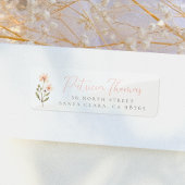 Delicate Boho Wildblume Script-Rücksendeadresse