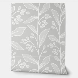 Delicate Botanic Reverie L7 Große weiße Pflanze Wa Tapete