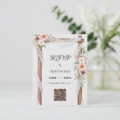 Delicate Botanical Love Wedding RSVP Karte (Stehend Vorderseite)