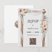Delicate Botanical Love Wedding RSVP Karte (Vorne/Hinten)