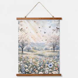 Delicate Botanical Wall Art Print Wandteppich Mit Holzrahmen