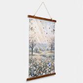 Delicate Botanical Wall Art Print Wandteppich Mit Holzrahmen (Gewinkelt)