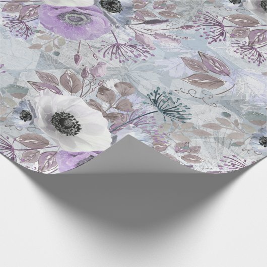 Delicate bouquet of anemones. geschenkpapier (Ecke)