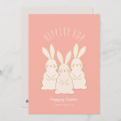 Delicate Bunnies Personalisierte Ostergeschenke Feiertagskarte (Vorne/Hinten)