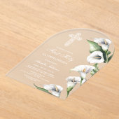 Delicate Calla Lilies Arch First Communion Acryleinladungen (Ablage )