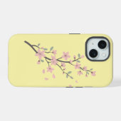 Delicate Cherry Blossom Branch Illustration iPhone 15 Hülle (Rückseite (Horizontal))