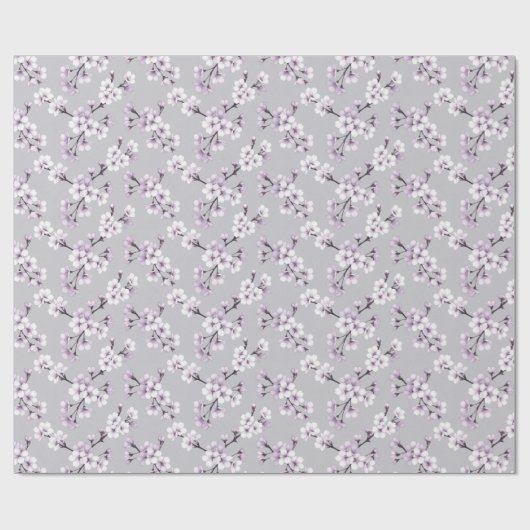 Delicate Cherry Blossom Geschenkpapier (Flach)