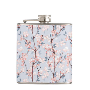 Delicate Cherry BlossomMuster Flachmann