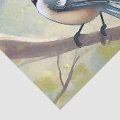 Delicate Chickadee Bird Seidenpapier (Ausschnitt)