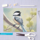 Delicate Chickadee Bird Seidenpapier (Handwerk)