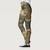 Delicate Chinese Tree Dragon Tattoo Art Leggings (Links)