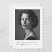 Delicate Christian Cross Minimal Photo Funeral Einladung (Rückseite)