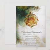 Delicate Christmas Ornament Shaped Like a Rose Einladung (Vorne/Hinten)