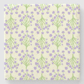 Delicate Climbing Leaves | Absorbent Soft Lavender Steinuntersetzer (Vorderseite)