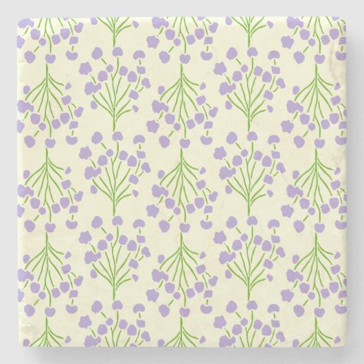 Delicate Climbing Leaves | Absorbent Soft Lavender Steinuntersetzer (Vorderseite)