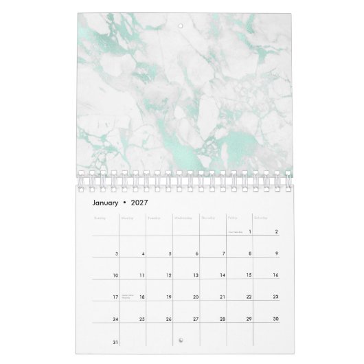 Delicate Coral Clouds Art Navy Blue Sky Pastel Kalender (Jan 2027)