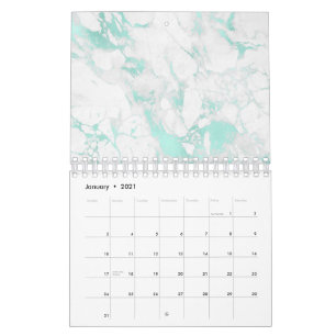 Delicate Coral Clouds Art Navy Blue Sky Pastel Kalender