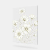 Delicate Cosmos Bouquet Line Art Grace Acrylschild (Winkel)