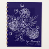 Delicate Country Flower Line Illustration Planer (Vorderseite)