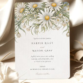 Delicate Daisy Garden Wedding Einladung