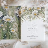 Delicate Daisy Garden Wedding Einladung
