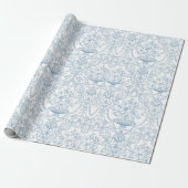 Delicate Dusty Blue Pattern Geschenkpapier (Ungerollt)