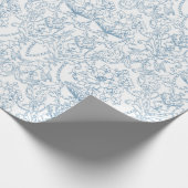 Delicate Dusty Blue Pattern Geschenkpapier (Ecke)