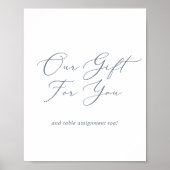 Delicate Dusty Blue Unser Geschenk für Ihre Liebha Poster (Vorne)