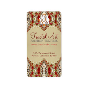 Delicate Earthy Fraktal Artistry Address Labels Adressaufkleber
